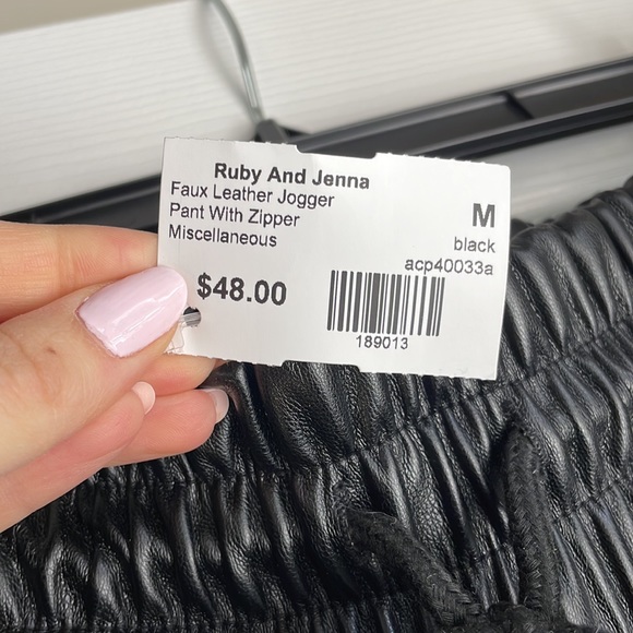 Leather jogger pants - Picture 4 of 4